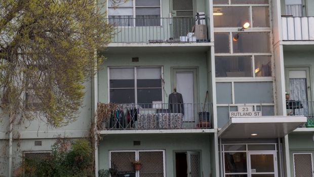 Housing commission flats in Clifton Hill. Photo: Penny Stephens