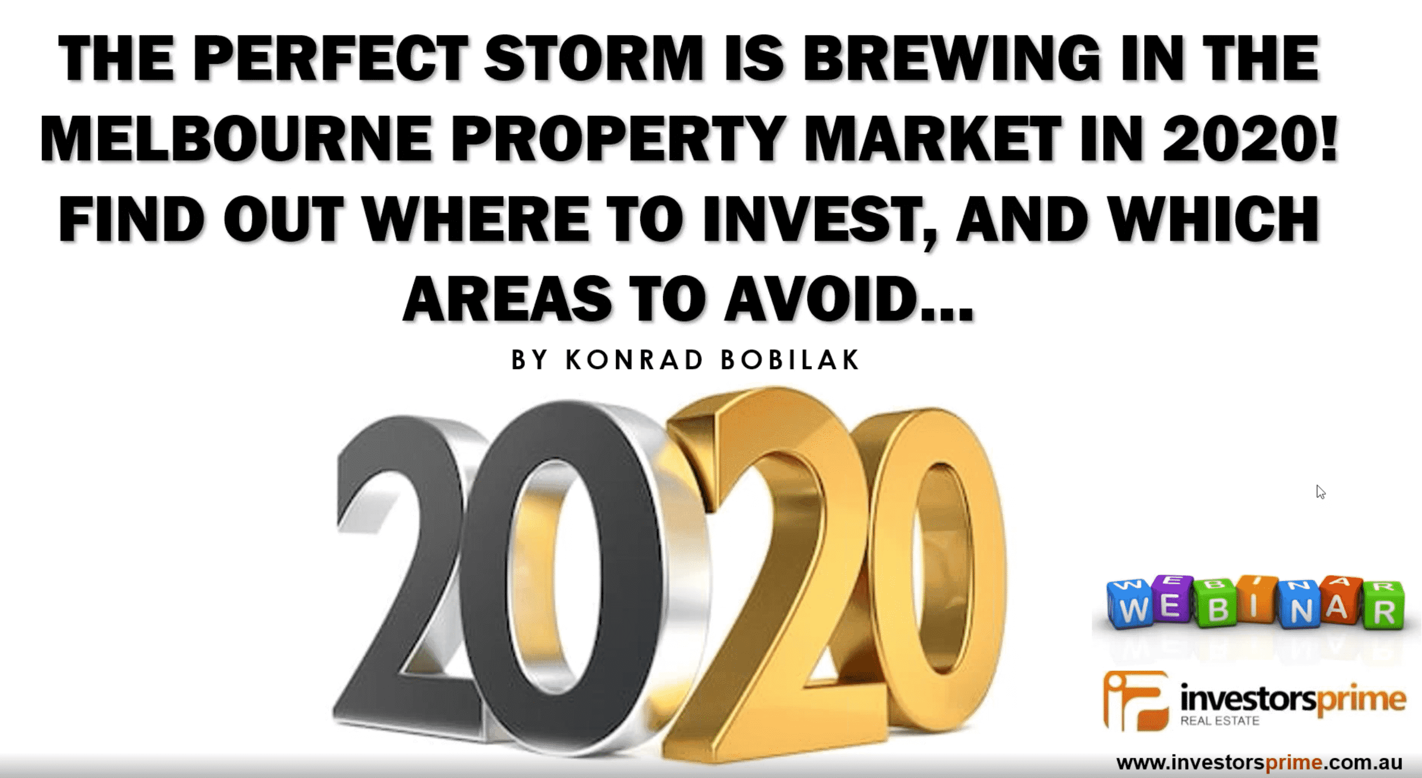 The Perfect Storm Is Brewing In The Melbourne Property Market In 2020! Find Out Where To Invest...