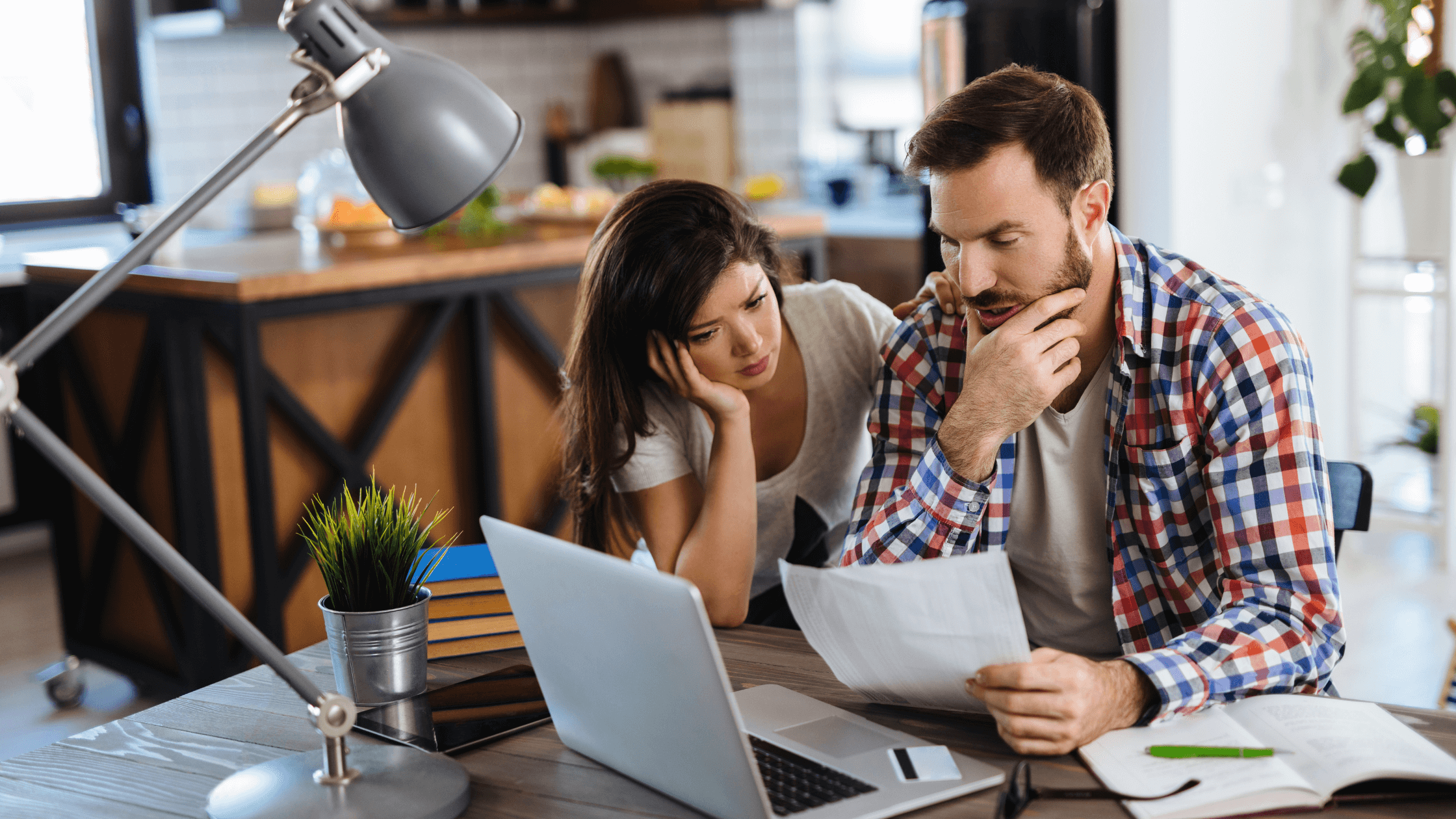 Couple struggling with mortgage repayments